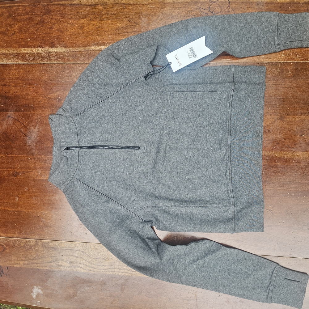 Gray Zip Up Sweater with Everyday Comfort